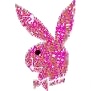 playboy bunny logo - pink glitter